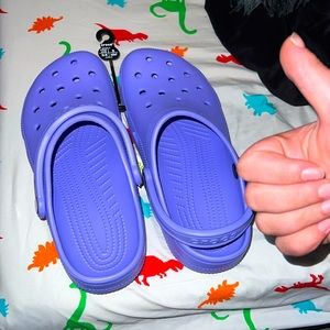 Brand new purple crocs M7 W9